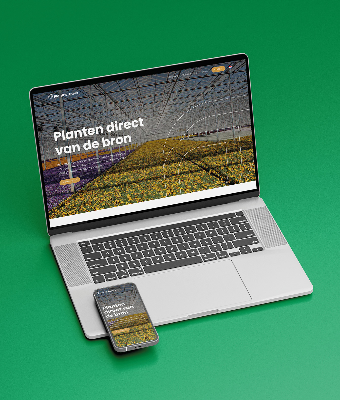 Website PlantPartners mobile and desktop